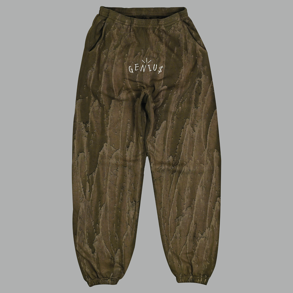 DRIP CAMO SWEATPANTS (OLIVE)