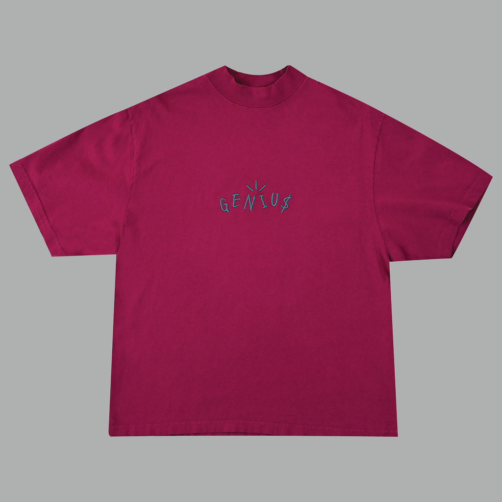 MOCK NECK OG LOGO TEE (RUBY)