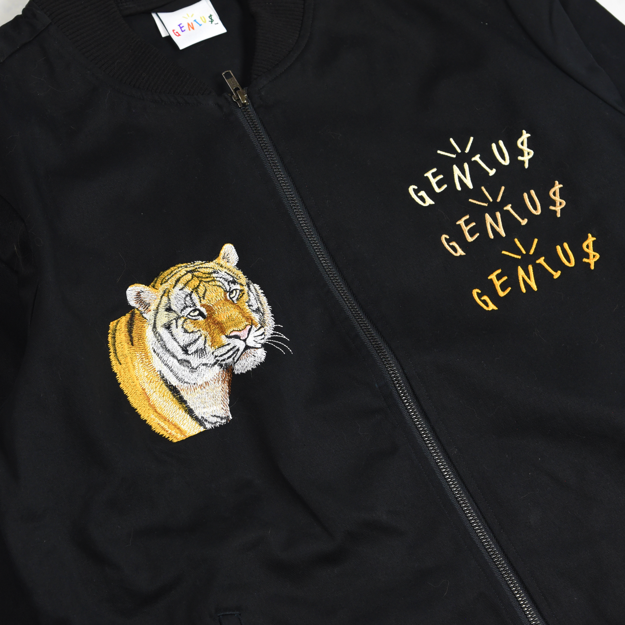 TIGER BOMBER JACKET (BLACK)