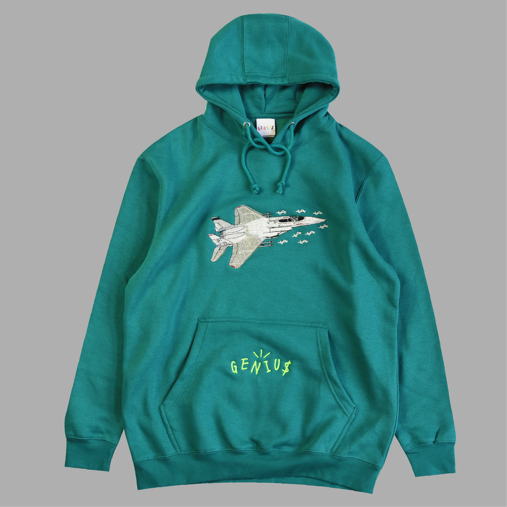 "F-15" HOODIE (TEAL)